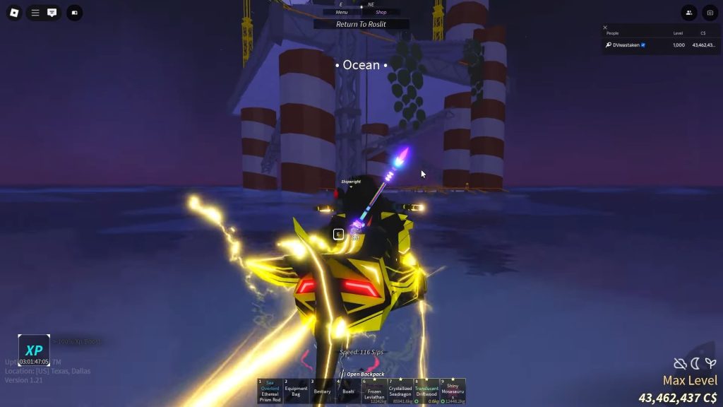 Dr.Crookspine location to get speed boots in fisch
